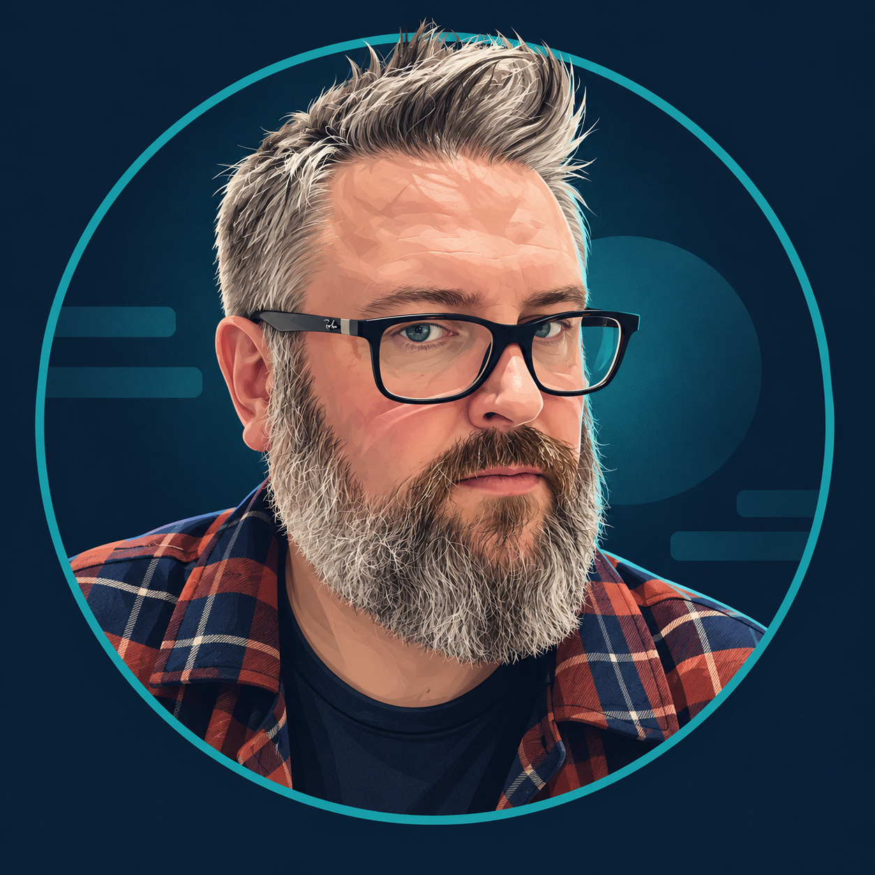 Illustrated portrait of Beyond the Model editor Gary Marrs